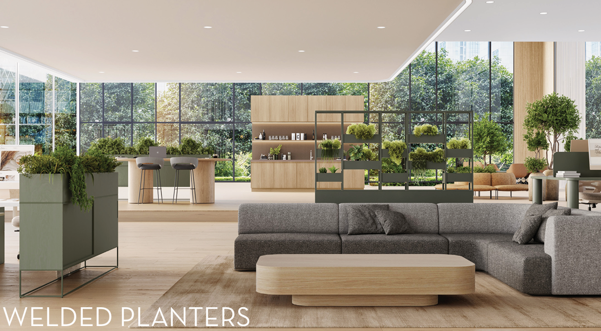 DD Oriel Curved End Welded 4 Door Planter Garden Storage