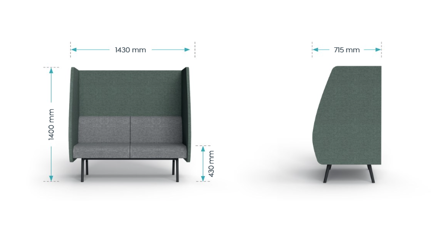 OL Willow 2 Seater Reception Area Booth