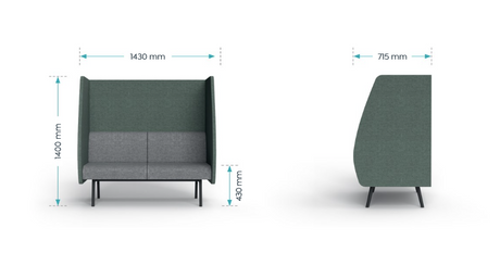 OL Willow 2 Seater Reception Area Booth