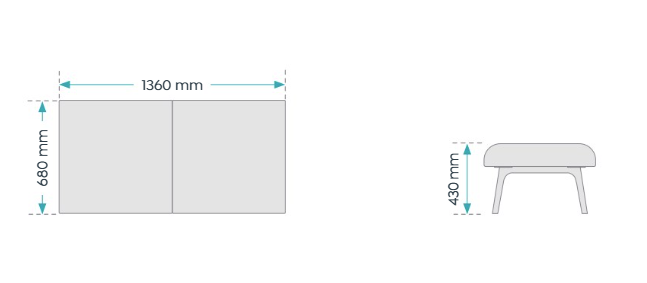 OL Willow Fabric Upholstered Reception Area Bench