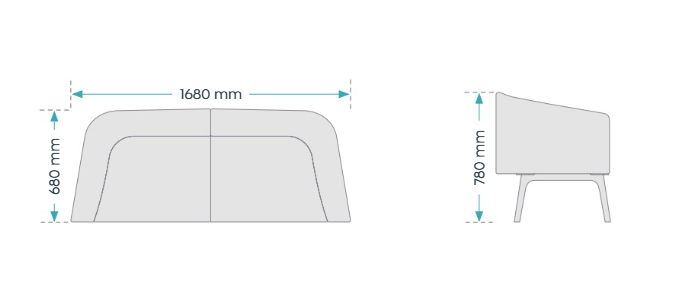 OL Willow Fabric Upholstered Reception Area Sofa with Arms