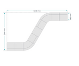 OL Willow Fabric Upholstered 8 Seater S Pattern Reception Area Sofa