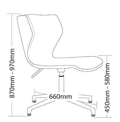 ST Yard Chrome 4 Star Base Fabric Upholstered Boardroom Chair