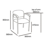 MA Ziggy Fabric Upholstered Hospital & Healthcare Armchair with Armpads