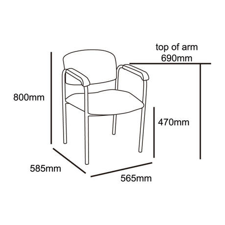 MA Ziggy Fabric Upholstered Hospital & Healthcare Armchair with Armpads