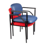 MA Ziggy Fabric Upholstered Stackable Drop Arm Visitor Chair