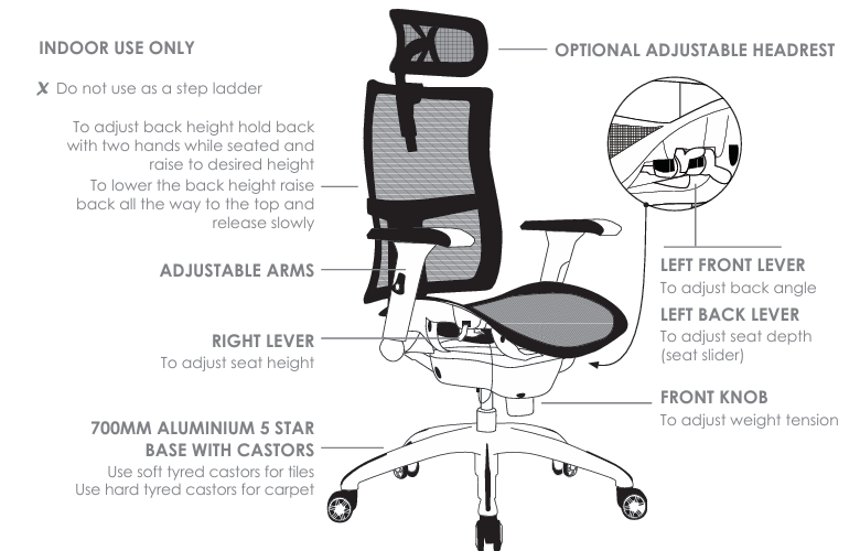 ST Zodiac High Back Aluminium Base Executive Chair