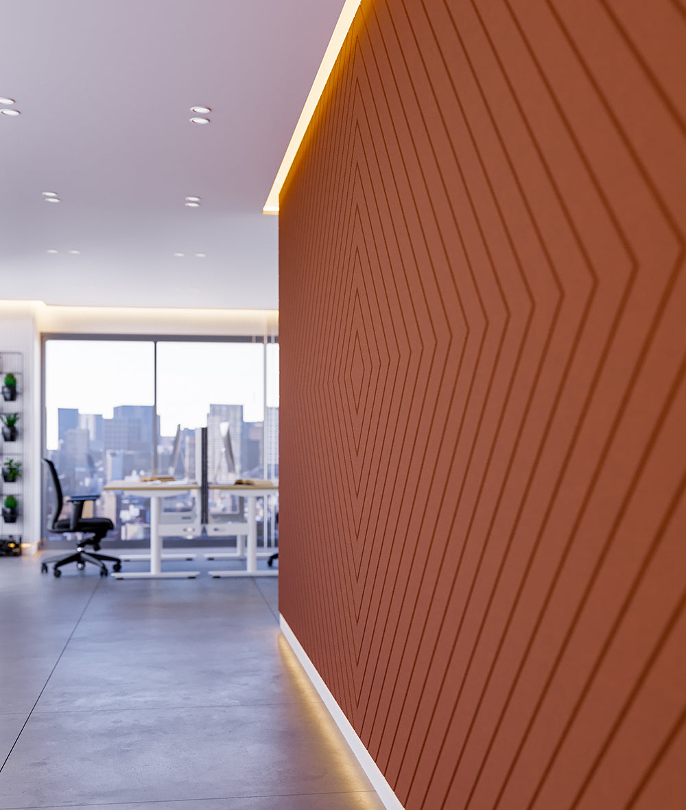 RL Acouline V Groove Glide Decorative Acoustic Wall Panel