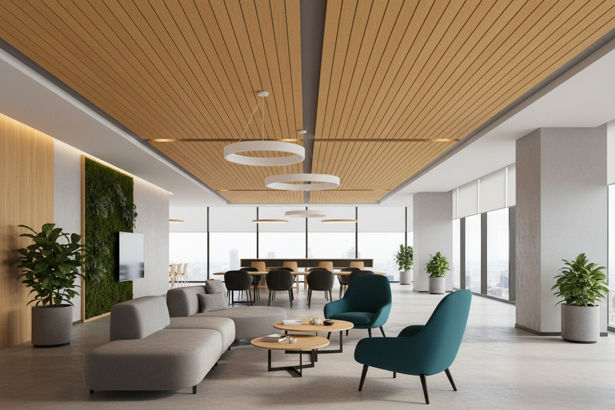 RL Acouline V Groove Horizon Span Rectangular Hanging Ceiling Panels