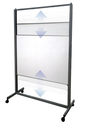 VC Aspire Mobile Vertical Sliding Whiteboard