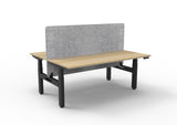 RL Boost+ Height Adjustable 2 User Back to Back Workstation with Grey Eco Panel Screen