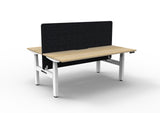 RL Boost+ Height Adjustable 2 User Back to Back Workstation with Black Eco Panel Screen