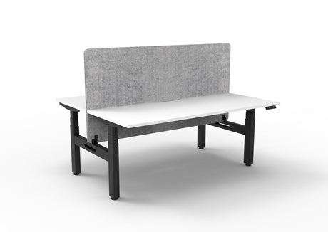 RL Boost+ Height Adjustable 2 User Back to Back Workstation with Grey Eco Panel Screen