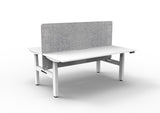 RL Boost+ Height Adjustable 2 User Back to Back Workstation with Grey Eco Panel Screen