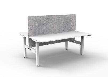 RL Boost+ Height Adjustable 2 User Back to Back Workstation with Grey Eco Panel Screen
