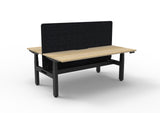 RL Boost+ Height Adjustable 2 User Back to Back Workstation with Black Eco Panel Screen