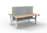 RL Boost+ Height Adjustable 2 User Back to Back Workstation with Grey Eco Panel Screen