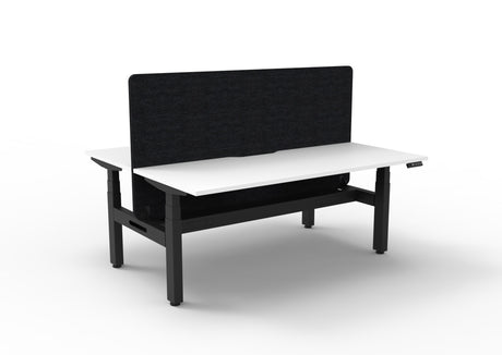 RL Boost+ Height Adjustable 2 User Back to Back Workstation with Black Eco Panel Screen