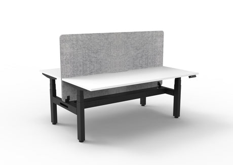 RL Boost+ Height Adjustable 2 User Back to Back Workstation with Grey Eco Panel Screen