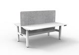 RL Boost+ Height Adjustable 2 User Back to Back Workstation with Grey Eco Panel Screen