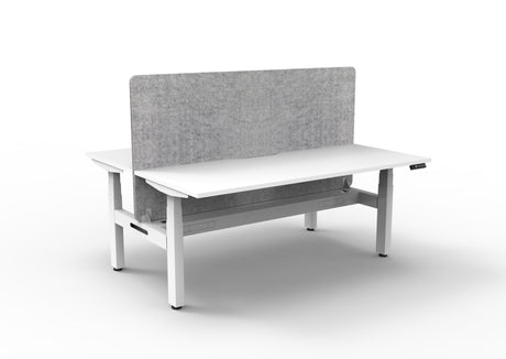 RL Boost+ Height Adjustable 2 User Back to Back Workstation with Grey Eco Panel Screen