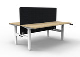 RL Boost Crank 2-User Height Adjustable Workstation with Black Eco Panel Screen