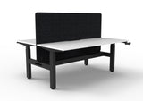 RL Boost Crank 2-User Height Adjustable Workstation with Black Eco Panel Screen
