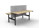 RL Halo+ Height Adjustable Back to Back 2 User Workstation with Grey Eco Panel Screen