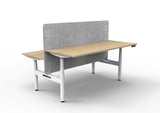 RL Halo+ Height Adjustable Back to Back 2 User Workstation with Grey Eco Panel Screen