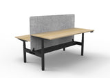 RL Halo+ Height Adjustable Back to Back 2 User Workstation with Grey Eco Panel Screen