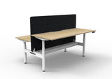 RL Halo+ Height Adjustable Back to Back 2 User Workstation with Black Eco Panel Screen
