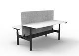 RL Halo+ Height Adjustable Back to Back 2 User Workstation with Grey Eco Panel Screen