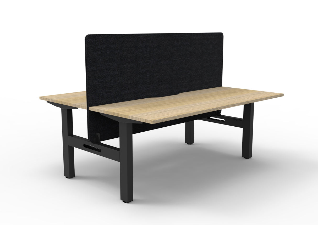 RL Boost Static 2-User Double Sided Workstation with Black Eco Panel Screen