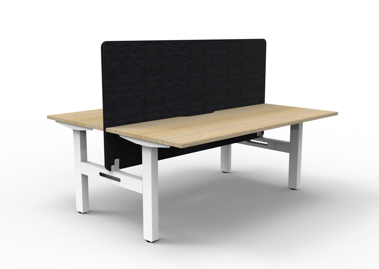 RL Boost Static 2-User Double Sided Workstation with Black Eco Panel Screen