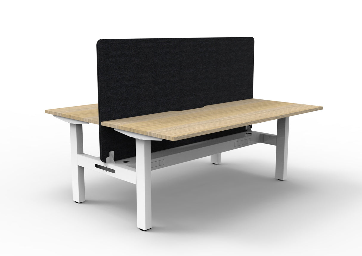 RL Boost Static 2-User Double Sided Workstation with Black Eco Panel Screen