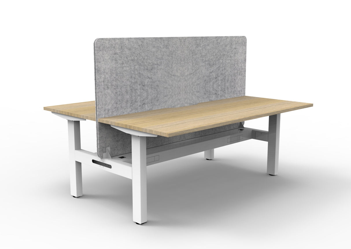 RL Boost Static 2-User Double Sided Workstation with Grey Eco Panel Screen