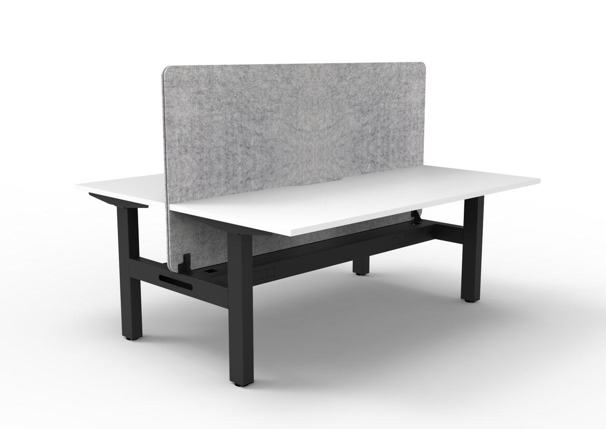 RL Boost Static 2-User Double Sided Workstation with Grey Eco Panel Screen