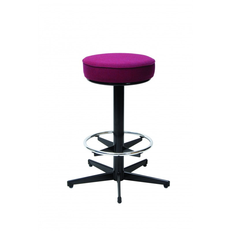 MA Bistro Fabric or Vinyl Upholstered Hospitality Swivel Bar Stool