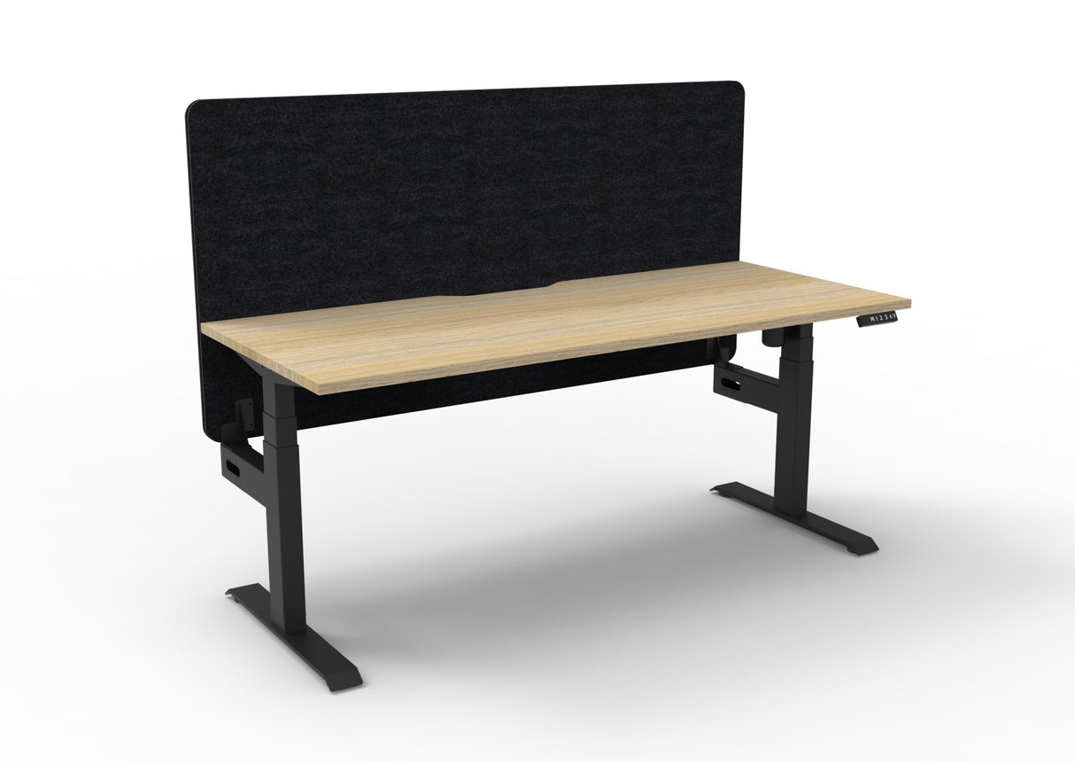 RL Boost Light Motorized Height Adjustable Workstation with Black Eco Panel Screen