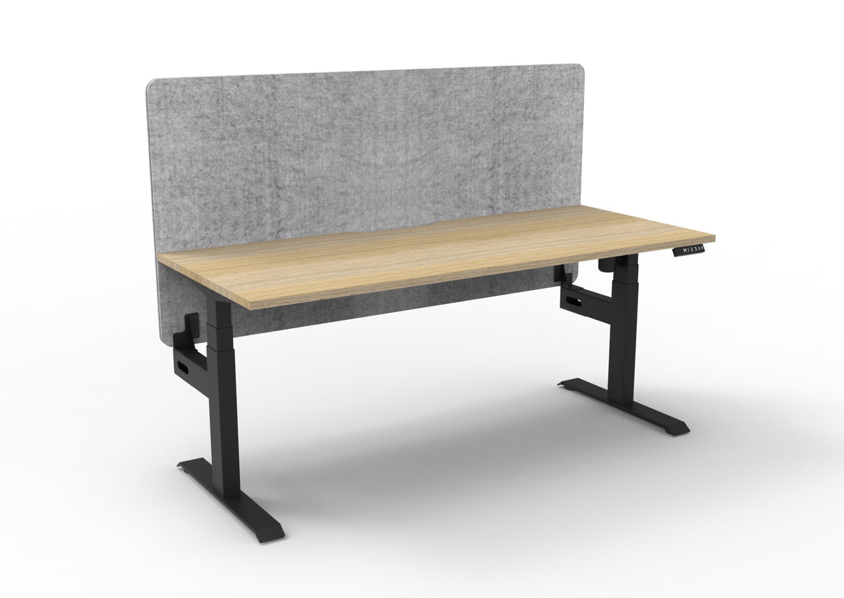 RL Boost Light Motorized Height Adjustable Workstation with Grey Eco Panel Screen