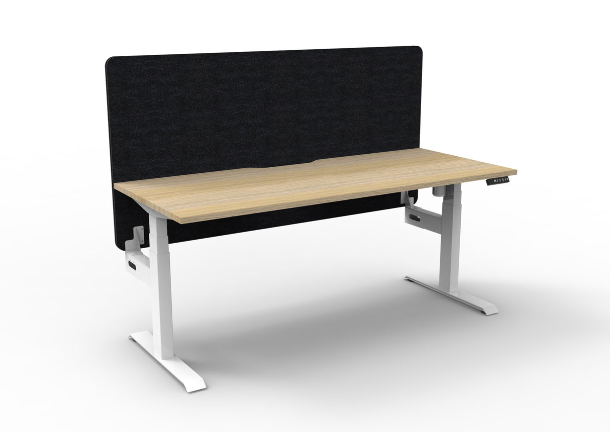 RL Boost Light Motorized Height Adjustable Workstation with Black Eco Panel Screen