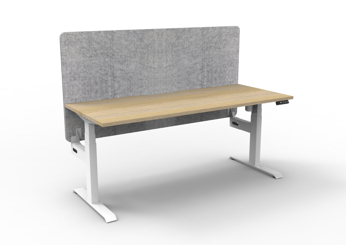 RL Boost Light Motorized Height Adjustable Workstation with Grey Eco Panel Screen