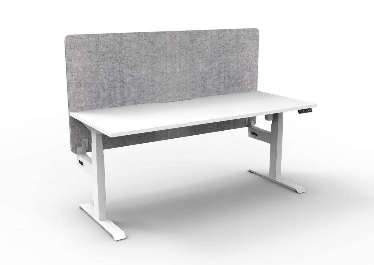 RL Boost Light Motorized Height Adjustable Workstation with Grey Eco Panel Screen