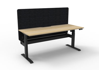 RL Boost Light Motorized Height Adjustable Workstation with Black Eco Panel Screen