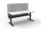RL Boost Light Motorized Height Adjustable Workstation with Grey Eco Panel Screen