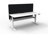 RL Boost Light Motorized Height Adjustable Workstation with Black Eco Panel Screen