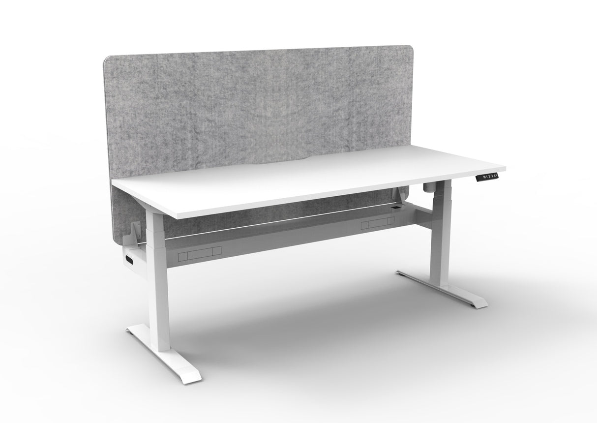 RL Boost Light Motorized Height Adjustable Workstation with Grey Eco Panel Screen