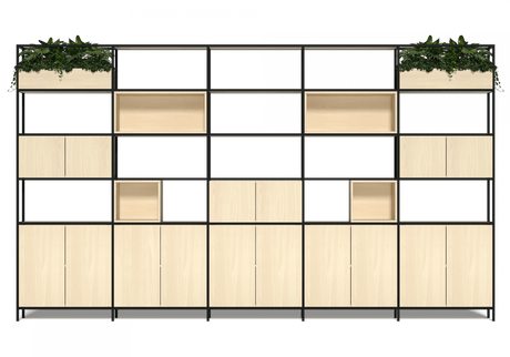OL Rhodes 16 Door 4 Cubby Welded Storage with 6 Planter Box