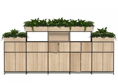 OL Rhodes 20 Door 5 Bay Welded Storage with 15 Planter Box