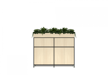 OL Rhodes 4 Door 2 Bay Credenza with Planter Box On Top